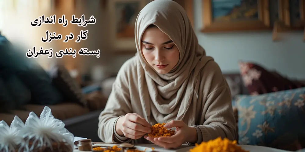 بسته بندی زعفران کار در منزل